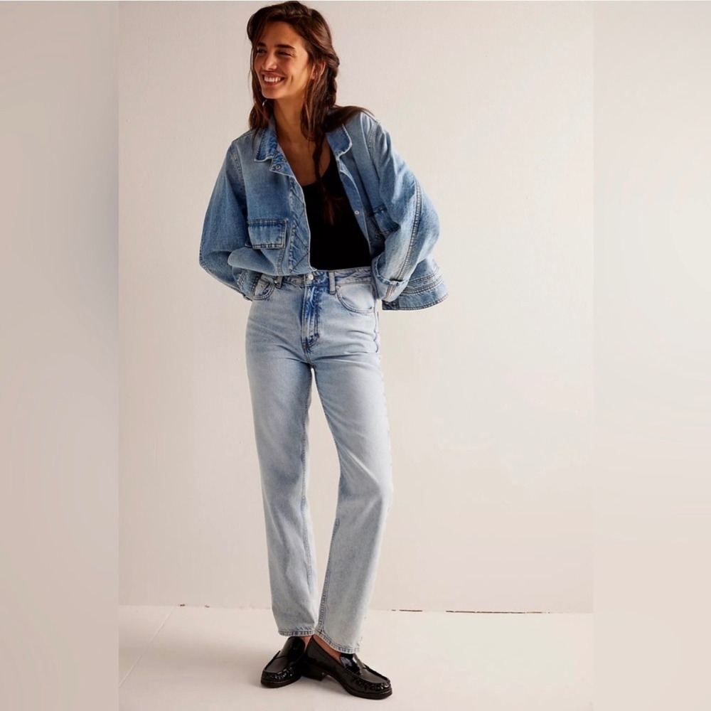 Free People We The Free Pacifica High Rise Straight Jeans Size 26
